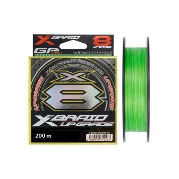 Шнур XBraid Upgrade X8 200м PE #0.6 14lb Fluoro Green