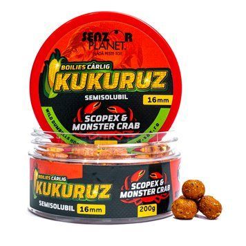 BOILIES KUKURUZ PENTRU CARLIG SCOPEX & MONSTER CRAB 16mm 200g
