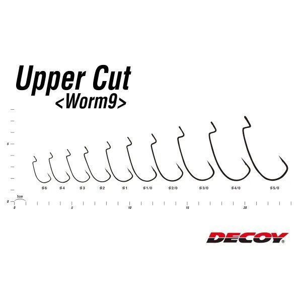Крючок Decoy Worm 9 Upper Cut №1/0(9шт)