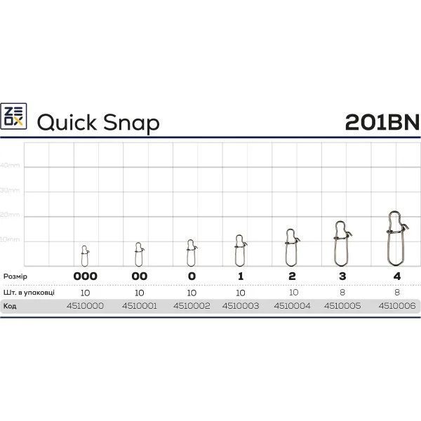 Застежка американка ZEOX Quick Snap 201BN №00(10шт)