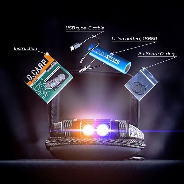 Lanternă frontală GC G.Carp Ti-Blue Headlight