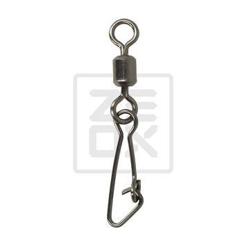 Agrafă cu v&acirc;rtej ZEOX Swivel Hooked Snap 222BN №4(8buc)