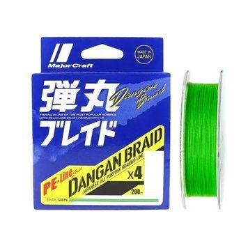 Fir Major Craft Bullet Braid X4 200m #0.6 Green
