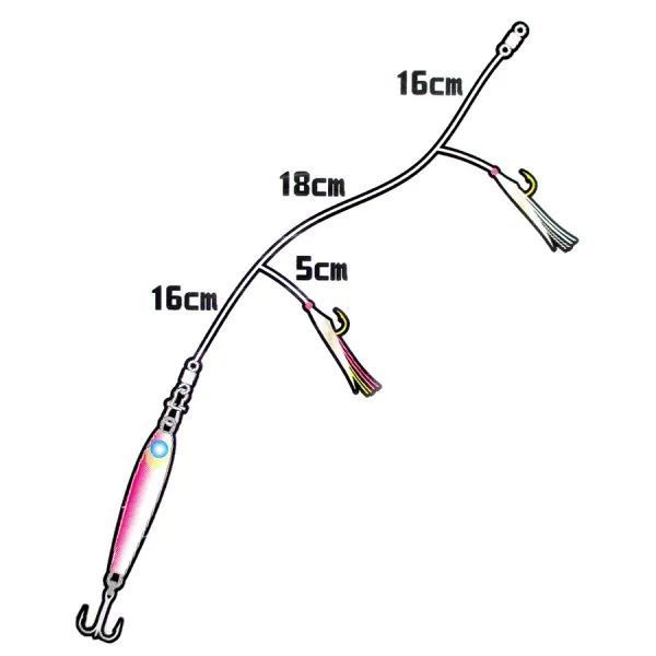 Montură Hayabusa cu muște și pilker HA282 5g(1buc)