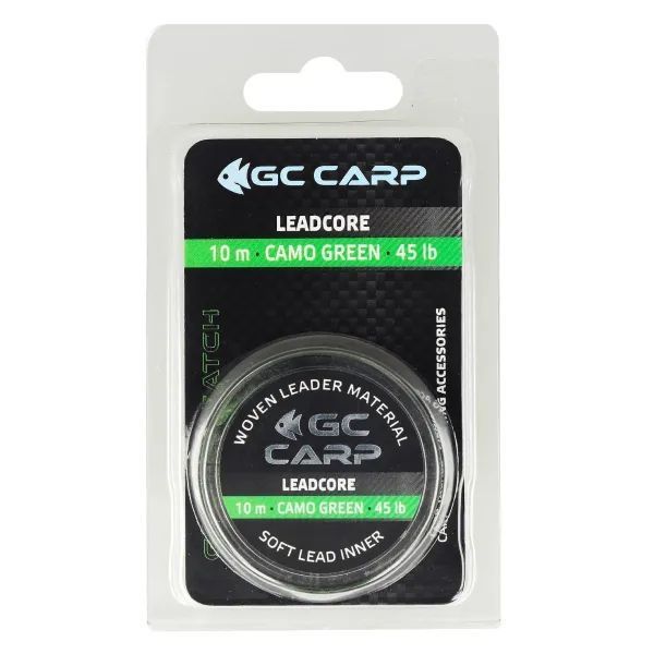 Лидкор GC G.Carp Leadcore 10м 50lb Caмo Green(со свинцом)