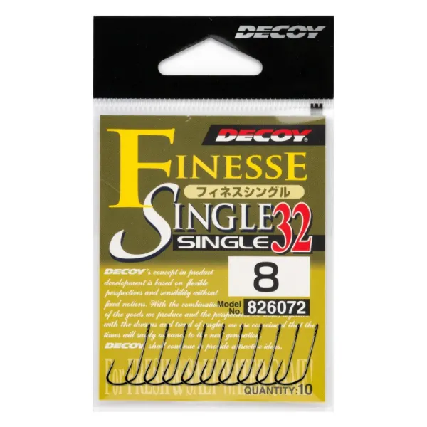 Крючок Decoy Finnesse Single S-32 №8(10шт) goldencatch.md