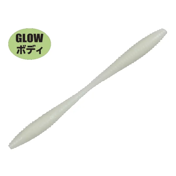 Силикон Gan Craft Aji Bakusui 1.8(8шт)01 Glow Shirasu goldencatch.md