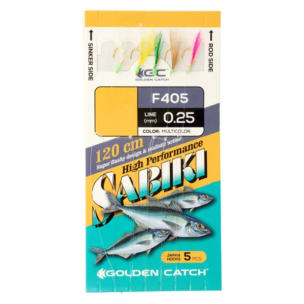 Самодур GC Aji Sabiki F405 №6 Multicolor(5 крючков) goldencatch.md