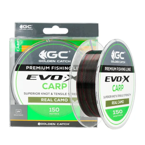 Леска GC Evo-X Carp 150м Real Camo 0.370мм goldencatch.md