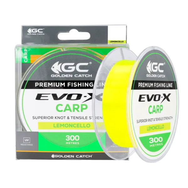 Леска GC EVO-X Carp 300м Lemoncello 0.331мм goldencatch.md