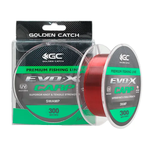 Леска GC Evo-X Carp 300м Swamp 0.331мм goldencatch.md