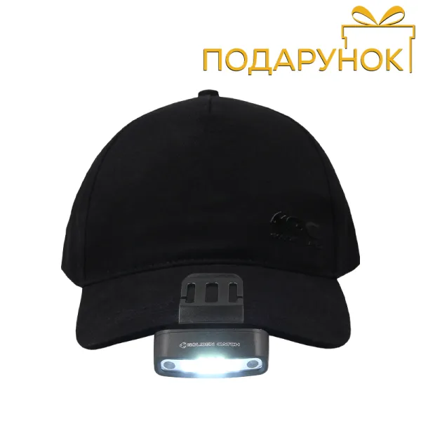 Фонарь GC FV201 W/UV Sensor 19 с клипсой + кепка GC Baseball Minimal черная goldencatch.md