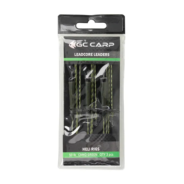 Оснастка GC Heli Rigs 75см 50lb(3шт)Caмo Green goldencatch.md