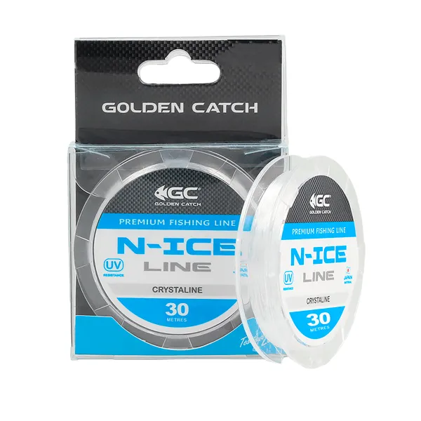 Леска GC N-Ice 30м Crystaline 0.181мм goldencatch.md