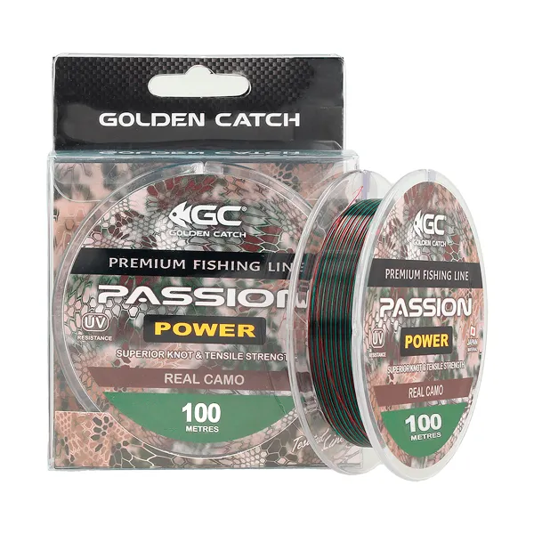 Леска GC Passion Power 100м Real Camo 0.203мм goldencatch.md