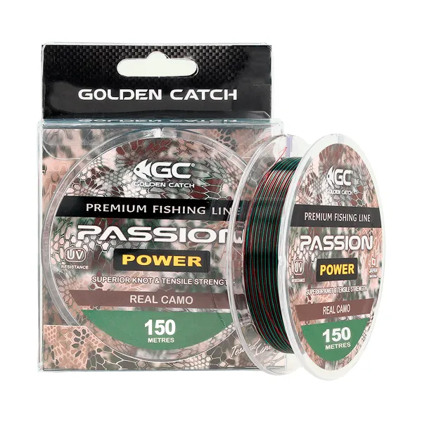 Леска GC Passion Power 150м Real Camo 0.203мм goldencatch.md