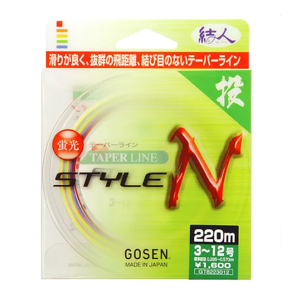 Леска Gosen Taper Line Style N 220м 0.330-0.57мм goldencatch.md