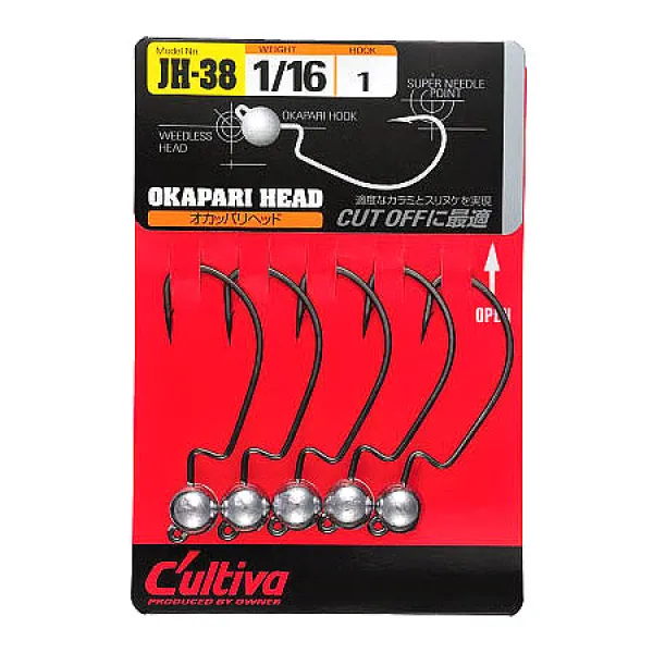 Джиг-головка Owner Offset JH-38 1/8 3.5г №4(5шт) goldencatch.md