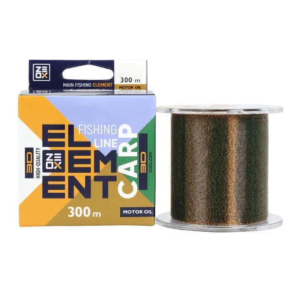 Леска ZEOX 3D Element Carp 300м Motor Oil 0.330мм goldencatch.md