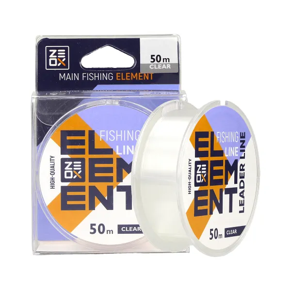 Леска ZEOX Element Leader 50м Clear 0.104мм goldencatch.md