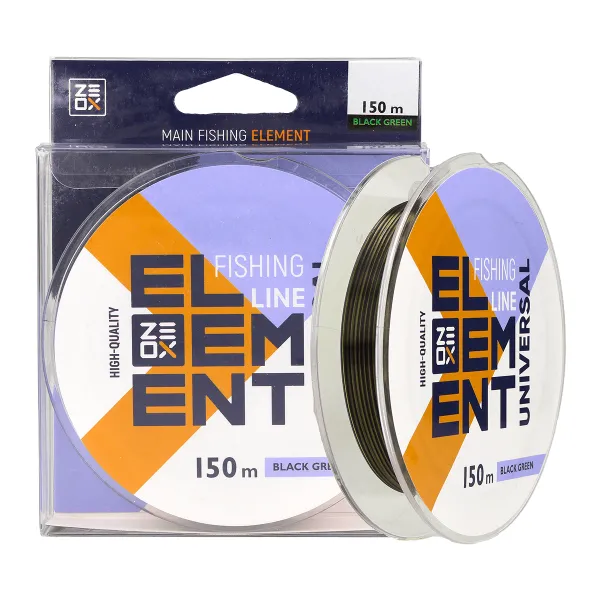 Леска ZEOX Element Universal 150м Black Green 0.256мм goldencatch.md