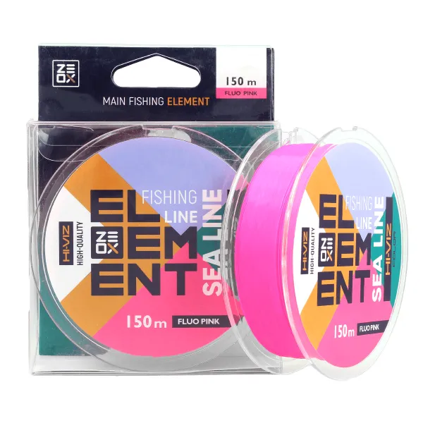 Леска ZEOX Hi-Viz Element Sea 150м Fluo Pink 0.285мм goldencatch.md
